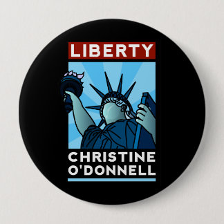 Chapa Redonda De 10 Cm Libertad del americano de Christine O'Donnell 2010