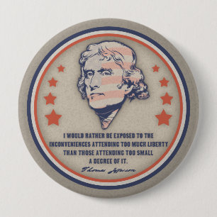 Chapa Redonda De 10 Cm Libertad II de Jefferson