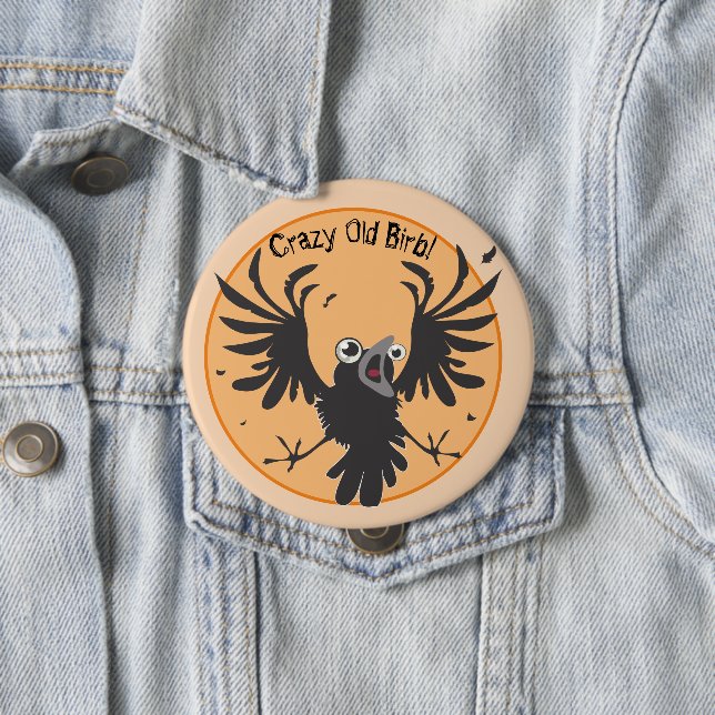Chapa Redonda De 10 Cm Loco Birb Raven (In situ)
