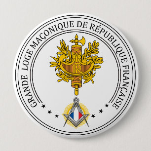 Chapa Redonda De 10 Cm Logia de masonería de Francia