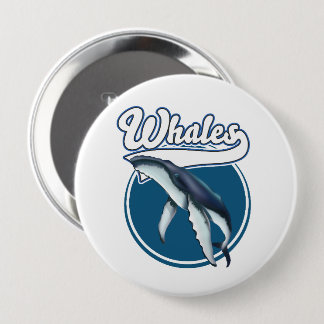Chapa Redonda De 10 Cm Logo del personalizado de ballenas