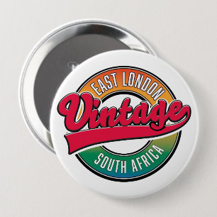 Chapa Redonda De 10 Cm logotipo de East London Sudáfrica