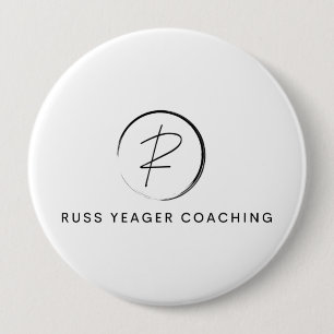 Chapa Redonda De 10 Cm Logotipo de firma de coaching de Russ Yeager