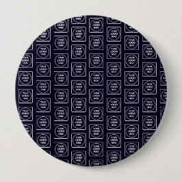Chapa Redonda De 10 Cm Logotipo personalizado o imagen repetida de diseño
