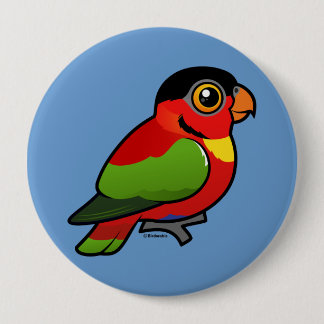 Chapa Redonda De 10 Cm Lory Amarillo-bibbed de Birdorable