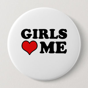 Chapa Redonda De 10 Cm Los chicas me aman