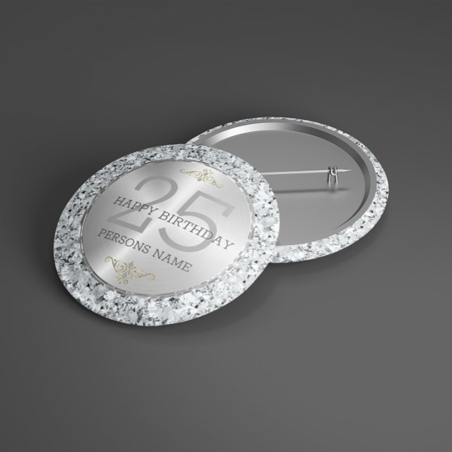 Chapa Redonda De 10 Cm Los diamantes falsos blancos cumplen 25 años (Subido por el creador)