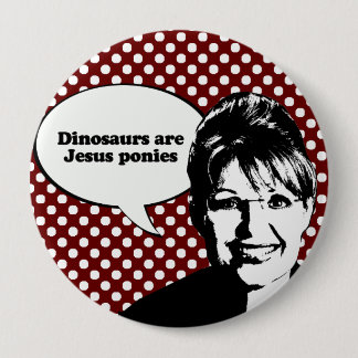 Chapa Redonda De 10 Cm Los dinosaurios son potros de Jesús