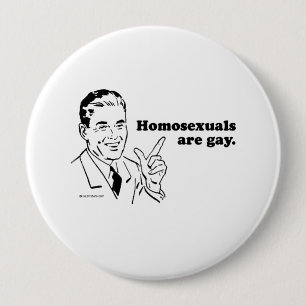 Chapa Redonda De 10 Cm Los homosexuales son gay