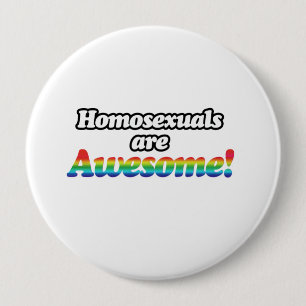 CHAPA REDONDA DE 10 CM LOS HOMOSEXUALES SON INCREÍBLES