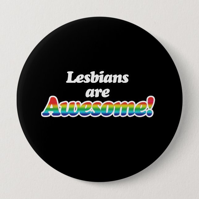 CHAPA REDONDA DE 10 CM LOS LESBIANOS SON INCREÍBLES (Anverso)