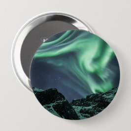 Chapa Redonda De 10 Cm Luz del Norte Noruega