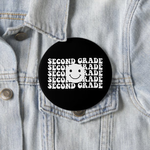 Chapa Redonda De 10 Cm Maestro de Segundo Grado de Regreso a Clases