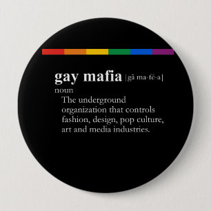 CHAPA REDONDA DE 10 CM MAFIA GAY