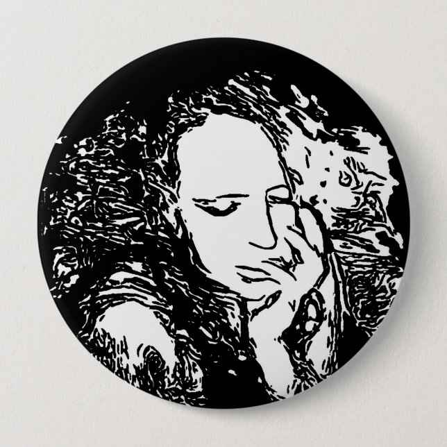 Chapa Redonda De 10 Cm Mal hábito (Anverso)