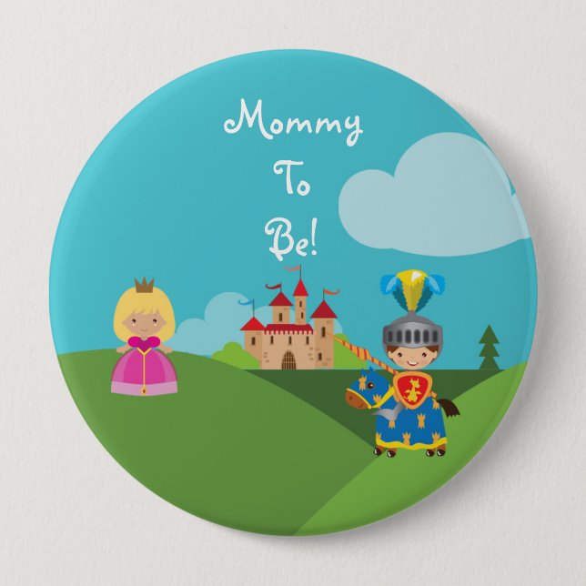 Chapa Redonda De 10 Cm Mamá personalizada caballero del cuento de hadas a (Anverso)
