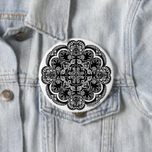 Mandala en blanco y negro