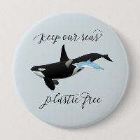 Mantén nuestro mar Plastic Dolphin Killer Whale