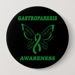 Chapa Redonda De 10 Cm Mariposa/Conciencia...Gastroparesis