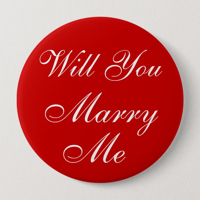 Chapa Redonda De 10 Cm Marry Me Pin (Anverso)