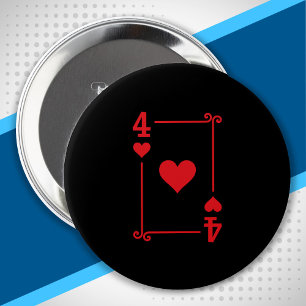 Chapa Redonda De 10 Cm Matching Four Hearts Suit Playing Cards Modern 4