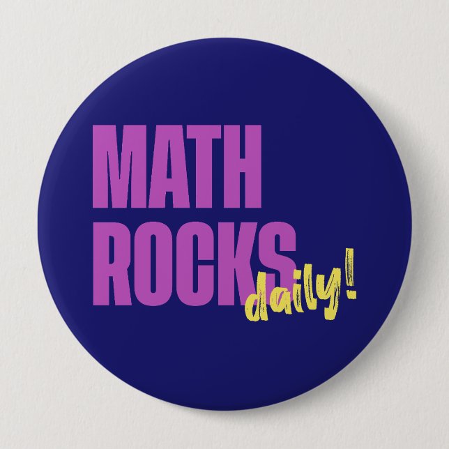 Chapa Redonda De 10 Cm Math Rocks Daily (Anverso)