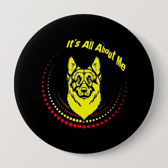 Chapa Redonda De 10 Cm Me German Shepherd (Anverso)