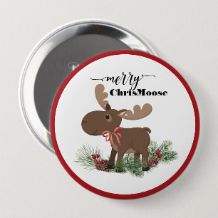 Chapa Redonda De 10 Cm Merry ChrisMoose