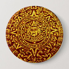 Chapa Redonda De 10 Cm Mi calendario maya (botón Pin-On)
