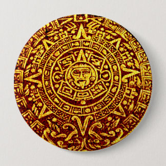 Chapa Redonda De 10 Cm Mi calendario maya (botón Pin-On)