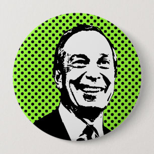 Chapa Redonda De 10 Cm Michael Bloomberg