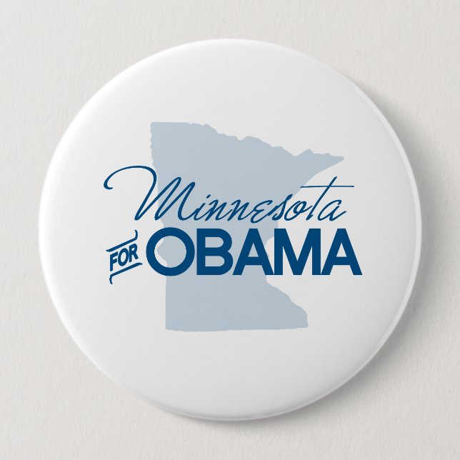Chapa Redonda De 10 Cm Minnesota para Obama.png (Anverso)