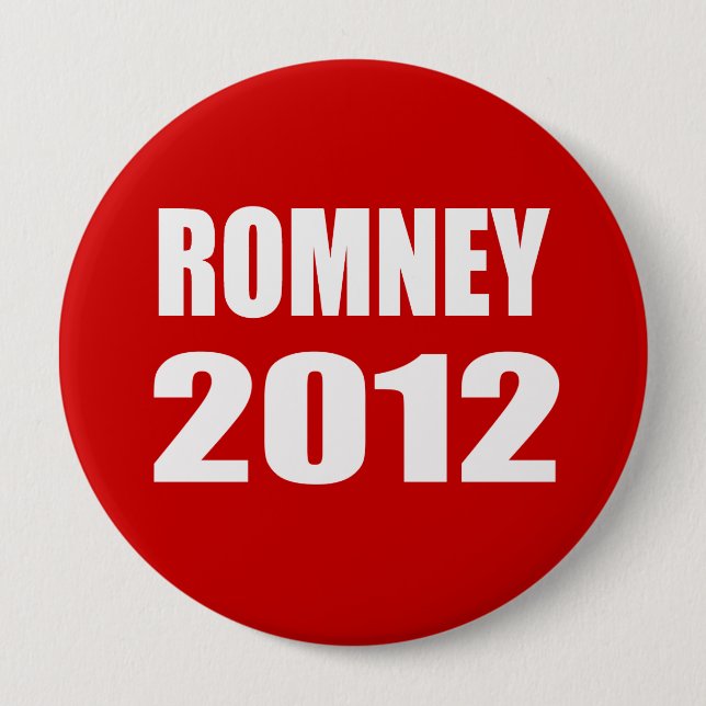 CHAPA REDONDA DE 10 CM MITT ROMNEY 2012 (Anverso)
