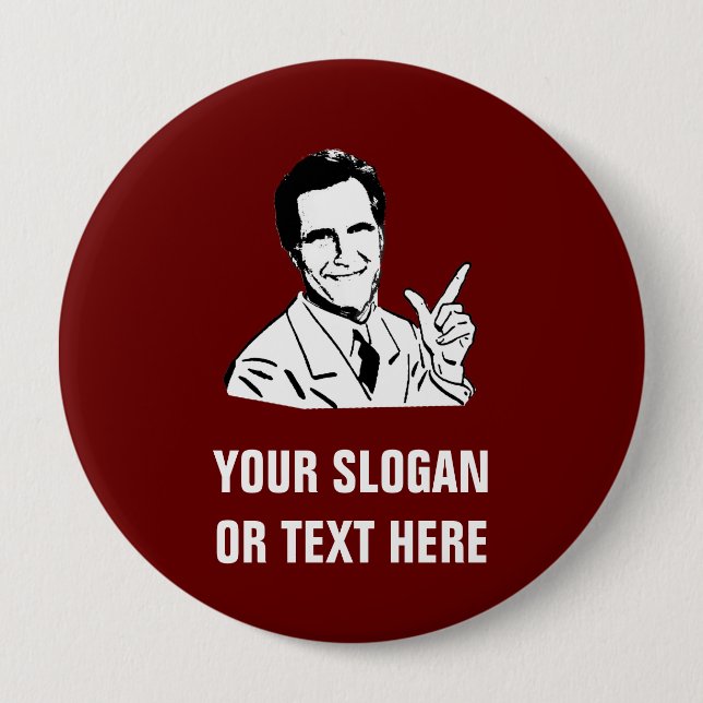 Chapa Redonda De 10 Cm Mitt Romney que habla (Anverso)