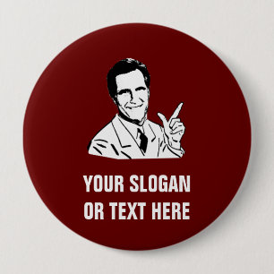 Chapa Redonda De 10 Cm Mitt Romney que habla