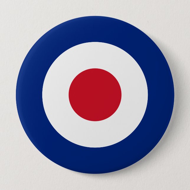 Chapa Redonda De 10 Cm Mod - Clásico Roundel - Blanco de tiro con arco (Anverso)