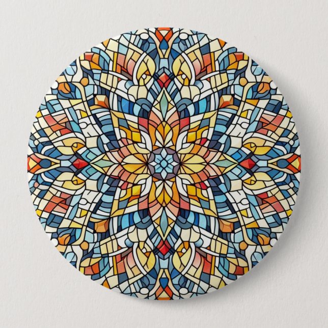 Chapa Redonda De 10 Cm Mosaico redondo (Anverso)