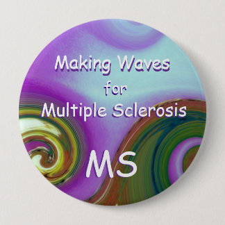 Chapa Redonda De 10 Cm MS Awareness Pin