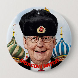 Chapa Redonda De 10 Cm Mueca de Moscú Mitch McConnell