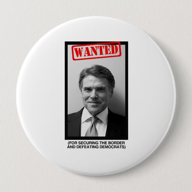 Chapa Redonda De 10 Cm Mugshot de Rick Perry (Anverso)