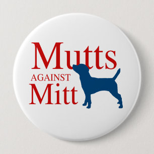Chapa Redonda De 10 Cm Mutts contra Mitt
