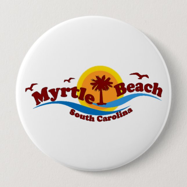 Chapa Redonda De 10 Cm Myrtle Beach. (Anverso)