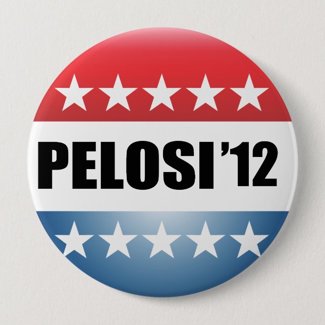 CHAPA REDONDA DE 10 CM NANCY PELOSI (Anverso)