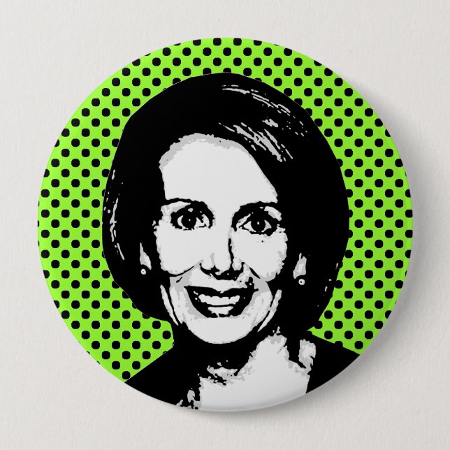 Chapa Redonda De 10 Cm Nancy Pelosi 2 (Anverso)