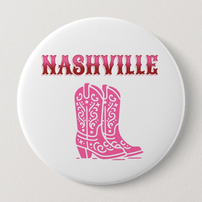 Chapa Redonda De 10 Cm nashville bachelorette weekend (Anverso)