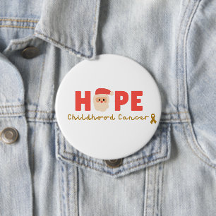 Chapa Redonda De 10 Cm navidades de cáncer infantil esperan santa Button