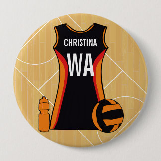 Chapa Redonda De 10 Cm Netball personalizado único