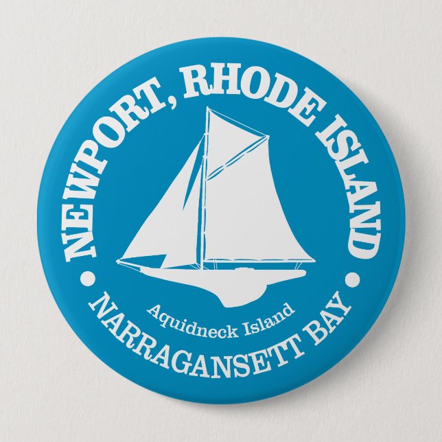Chapa Redonda De 10 Cm Newport RI (sloop) (Anverso)