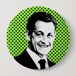 Chapa Redonda De 10 Cm Nicolas Sarkozy