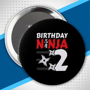 Chapa Redonda De 10 Cm Ninja Birthday Party - Birthday Ninja 2